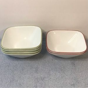 Set of 6 corelle vitrelle 6.5” square bowls